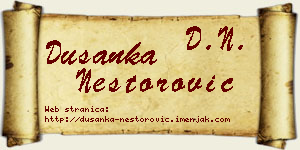 Dušanka Nestorović vizit kartica